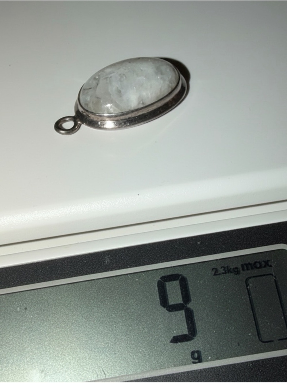 Y2K Radiant NEW Sterling Silver White Quartz With moonstone Inclusions Fire - Picture 5 of 5